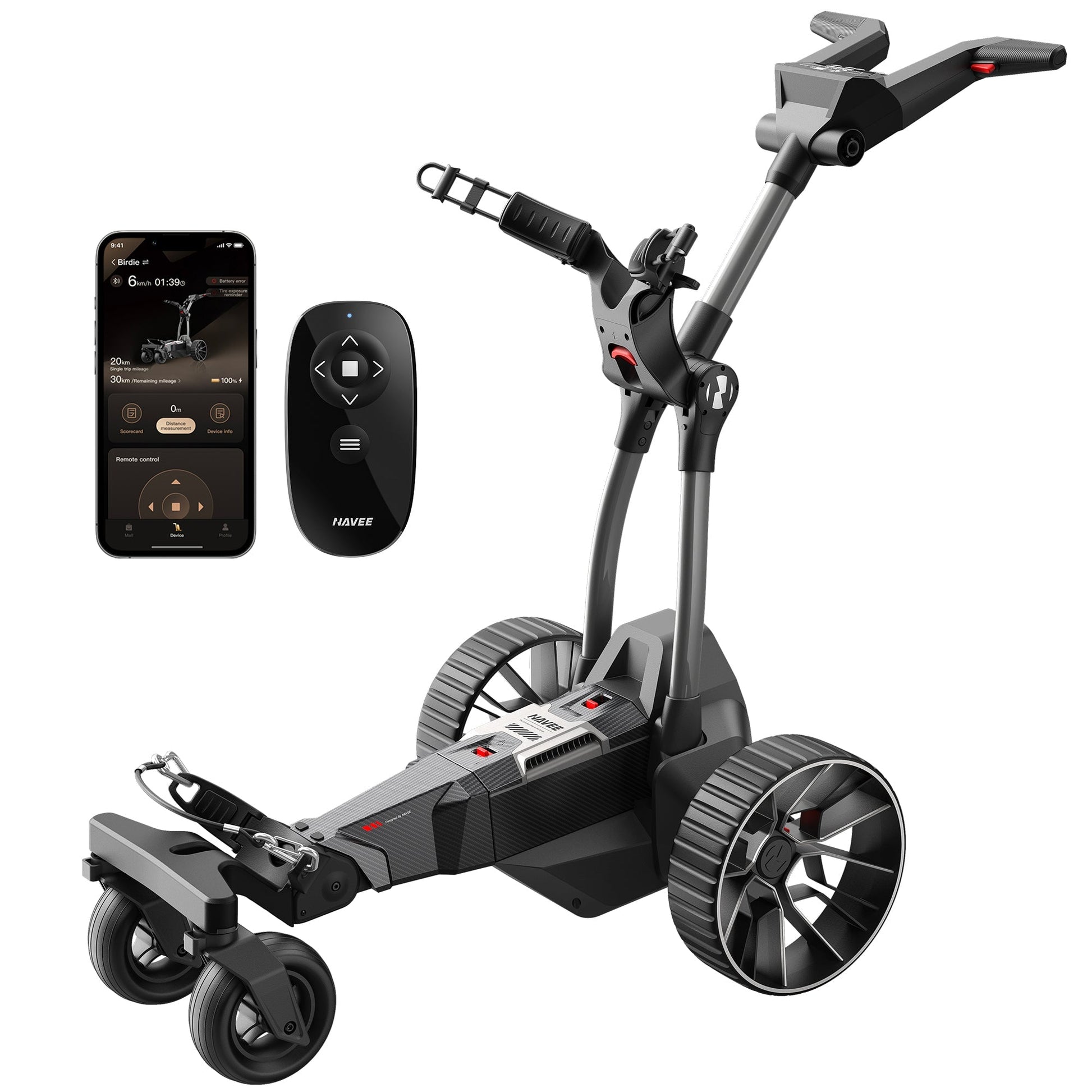 NAVEE Birdie 3/3X Electric Golf Push Cart